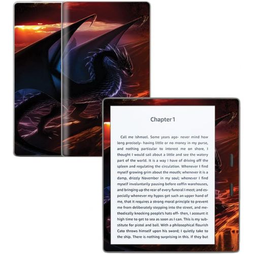  MightySkins Skin Compatible with Amazon Kindle Oasis 7 (9th Gen) - Fire Dragon | Protective, Durable, and Unique Vinyl Decal wrap Cover | Easy to Apply, Remove, and Change Styles |