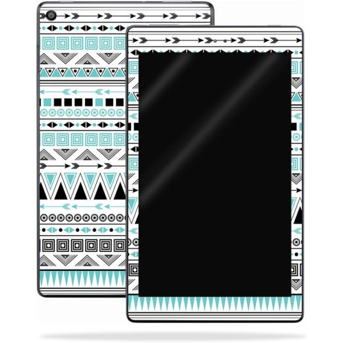  MightySkins Skin Compatible with Amazon Kindle Fire HD 8 (2017) - Turquoise Tribal | Protective, Durable, and Unique Vinyl Decal wrap Cover | Easy to Apply, Remove | Made in The US