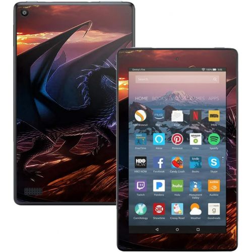  MightySkins Skin Compatible with Amazon Kindle Fire 7 (2017) - Fire Dragon | Protective, Durable, and Unique Vinyl Decal wrap Cover | Easy to Apply, Remove, and Change Styles | Mad