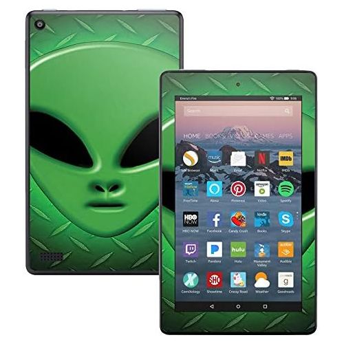  MightySkins Skin Compatible with Amazon Kindle Fire 7 (2017) - Alien Invasion | Protective, Durable, and Unique Vinyl Decal wrap Cover | Easy to Apply, Remove, and Change Styles |