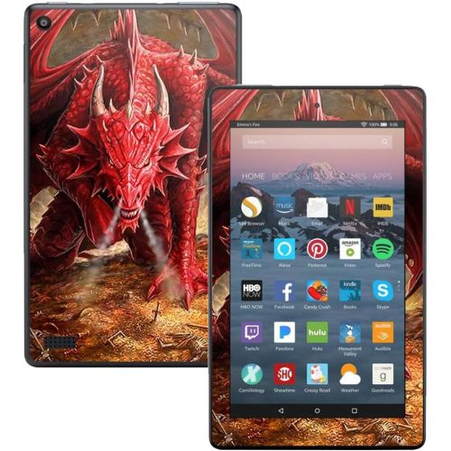  MightySkins Skin Compatible with Amazon Kindle Fire 7 (2017) - Angry Dragon | Protective, Durable, and Unique Vinyl Decal wrap Cover | Easy to Apply, Remove, and Change Styles | Ma