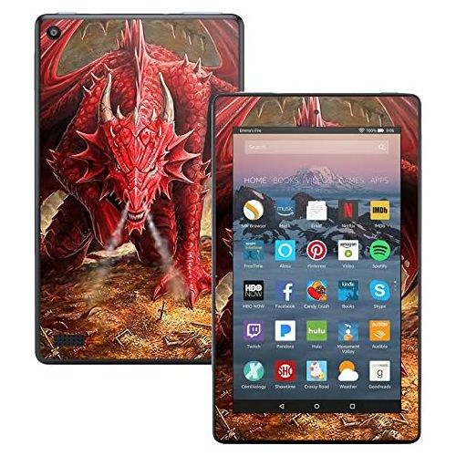  MightySkins Skin Compatible with Amazon Kindle Fire 7 (2017) - Angry Dragon | Protective, Durable, and Unique Vinyl Decal wrap Cover | Easy to Apply, Remove, and Change Styles | Ma