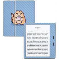 MightySkins Carbon Fiber Skin for Amazon Kindle Oasis 7 (9th Gen) - F You Cat | Protective, Durable Textured Carbon Fiber Finish | Easy to Apply, Remove, and Change Styles | Made i