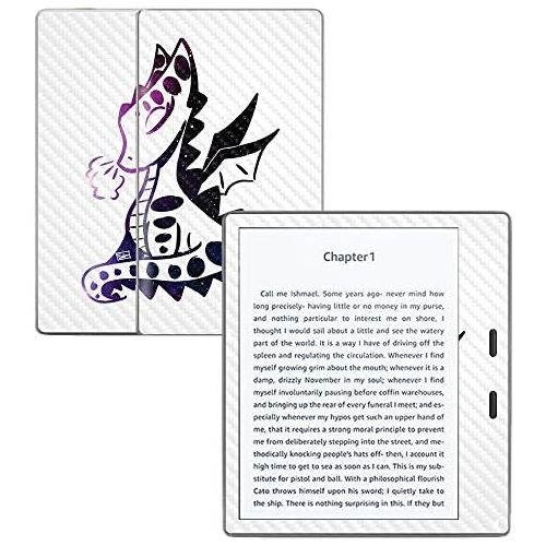  MightySkins Carbon Fiber Skin for Amazon Kindle Oasis 7 (9th Gen) - Baby Dragon | Protective, Durable Textured Carbon Fiber Finish | Easy to Apply, Remove, and Change Styles | Made