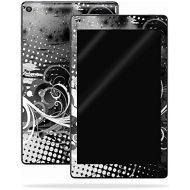 MightySkins Skin Compatible with Amazon Kindle Fire HD 10 (2017) - Black Flourish | Protective, Durable, and Unique Vinyl Decal wrap Cover | Easy to Apply, Remove, and Change Style