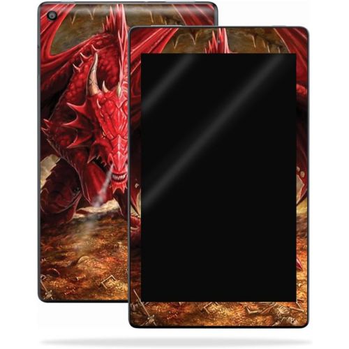  MightySkins Skin Compatible with Amazon Kindle Fire HD 8 (2017) - Angry Dragon | Protective, Durable, and Unique Vinyl Decal wrap Cover | Easy to Apply, Remove, and Change Styles |