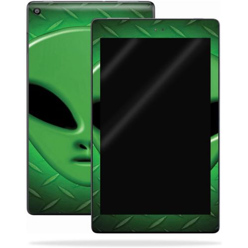  MightySkins Skin Compatible with Amazon Kindle Fire HD 8 (2017) - Alien Invasion | Protective, Durable, and Unique Vinyl Decal wrap Cover | Easy to Apply, Remove, and Change Styles
