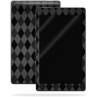 MightySkins Skin Compatible with Amazon Kindle Fire HD 8 (2017) - Black Argyle | Protective, Durable, and Unique Vinyl Decal wrap Cover | Easy to Apply, Remove, and Change Styles |