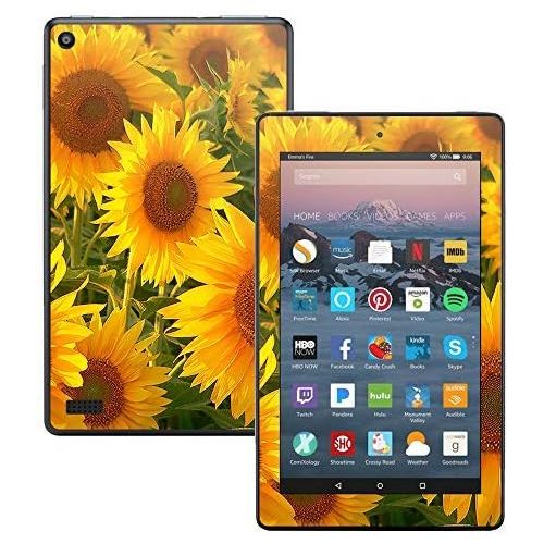  MightySkins Skin Compatible with Amazon Kindle Fire 7 (2017) - Sunflowers | Protective, Durable, and Unique Vinyl Decal wrap Cover | Easy to Apply, Remove, and Change Styles | Made
