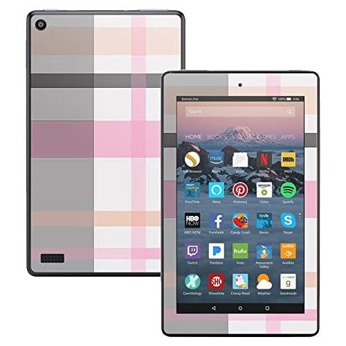  MightySkins Skin Compatible with Amazon Kindle Fire 7 (2017) - Plaid | Protective, Durable, and Unique Vinyl Decal wrap Cover | Easy to Apply, Remove, and Change Styles | Made in T