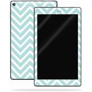MightySkins Skin Compatible with Amazon Kindle Fire HD 8 (2017) - Aqua Chevron | Protective, Durable, and Unique Vinyl Decal wrap Cover | Easy to Apply, Remove, and Change Styles |