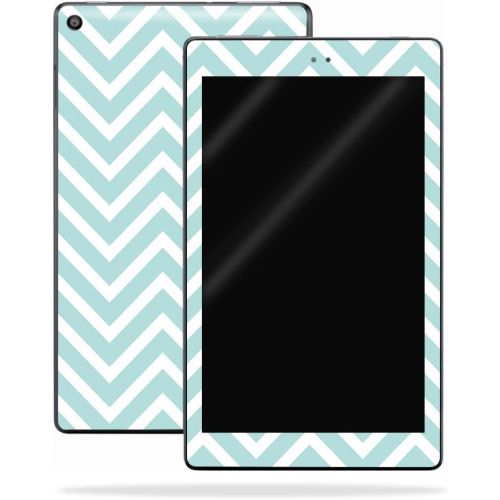  MightySkins Skin Compatible with Amazon Kindle Fire HD 8 (2017) - Aqua Chevron | Protective, Durable, and Unique Vinyl Decal wrap Cover | Easy to Apply, Remove, and Change Styles |