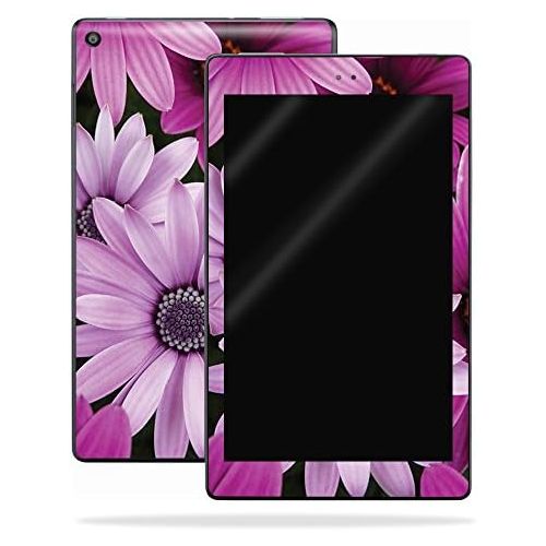  MightySkins Skin Compatible with Amazon Kindle Fire HD 10 (2017) - Purple Flowers | Protective, Durable, and Unique Vinyl Decal wrap Cover | Easy to Apply, Remove, and Change Style