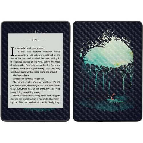 MightySkins Carbon Fiber Skin for Amazon Kindle Paperwhite 2018 (Waterproof Model) - Deep in The Forest | Protective, Durable Textured Carbon Fiber Finish | Easy to Apply, Remove|