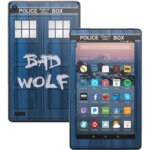  MightySkins Skin Compatible with Amazon Kindle Fire 7 (2017) - Time Lord Box | Protective, Durable, and Unique Vinyl Decal wrap Cover | Easy to Apply, Remove, and Change Styles | M