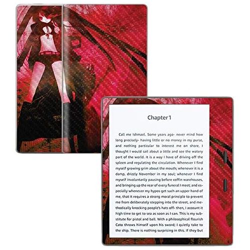  MightySkins Carbon Fiber Skin for Amazon Kindle Oasis 7 (9th Gen) - Anime | Protective, Durable Textured Carbon Fiber Finish | Easy to Apply, Remove, and Change Styles | Made in Th