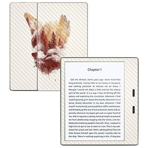  MightySkins Carbon Fiber Skin for Amazon Kindle Oasis 7 (9th Gen) - Blind Fox | Protective, Durable Textured Carbon Fiber Finish | Easy to Apply, Remove, and Change Styles | Made i