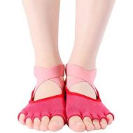MIIAOPAI Yoga Socks Five Fingers Womens Socks Professional Yoga Silicone Slips Socks Open Toe Air Sports Socks