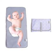 [아마존베스트]MikiLife Baby Portable Changing Pad | Fully Padded for Babys | Foldable Large Waterproof Mat | Travel Mat Station for Toddlers Infants & Newborns (Grey)