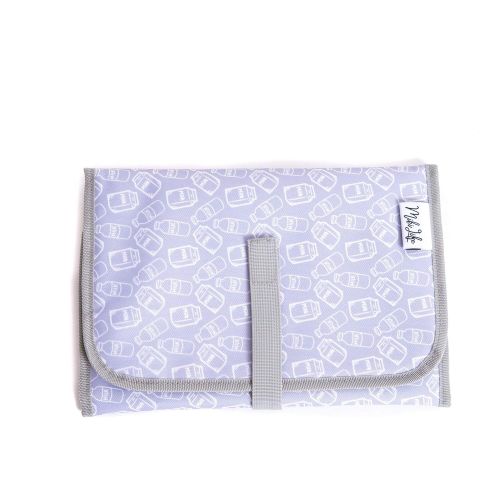  [아마존베스트]MikiLife Baby Portable Changing Pad | Fully Padded for Babys | Foldable Large Waterproof Mat | Travel Mat Station for Toddlers Infants & Newborns (Grey)