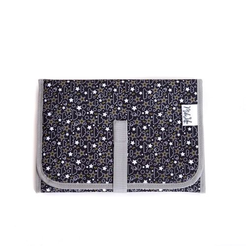  [아마존베스트]MikiLife Baby Portable Changing Pad | Fully Padded for Babys | Foldable Large Waterproof Mat | Travel Mat Station for Toddlers Infants & Newborns (Black)