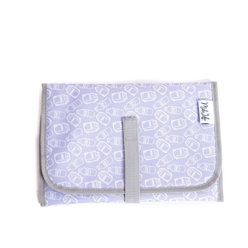  MIKILIFE Baby Changing Pad | Fully Padded for Babys | Foldable Large Waterproof Mat | Portable Travel Station for Toddlers Infants & Newborns (Grey)