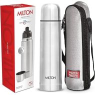 Milton Thermosteel Flip Lid 750, Double Walled Vacuum Insulated Thermos 750 ml | 25 oz | 24 Hours Hot and Cold Water Bottle with Cover, Stainless Steel, BPA Free, Leak Proof | Silver