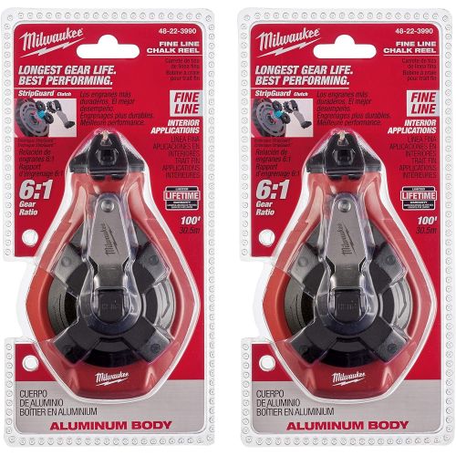  Milwaukee 48-22-3990 100 Fine Line Chalk Reel, 2 Pack