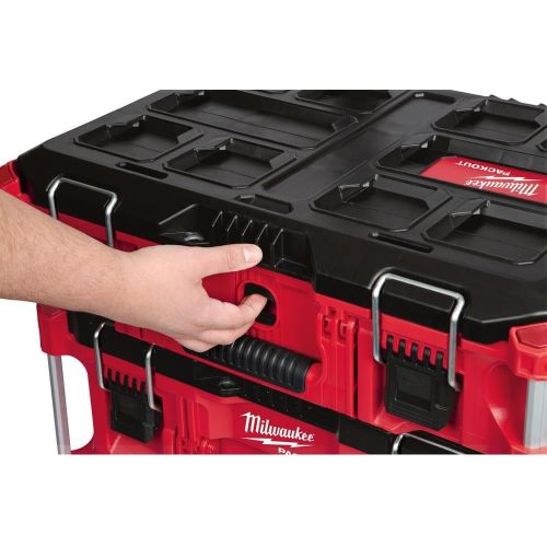  MILWAUKEES Heavy Duty, Versatile And Durable Modular Storage System PACKOUT 22 in.Tool Box By Milwaukee, Interior Organizer Trays, Heavy Duty Latches