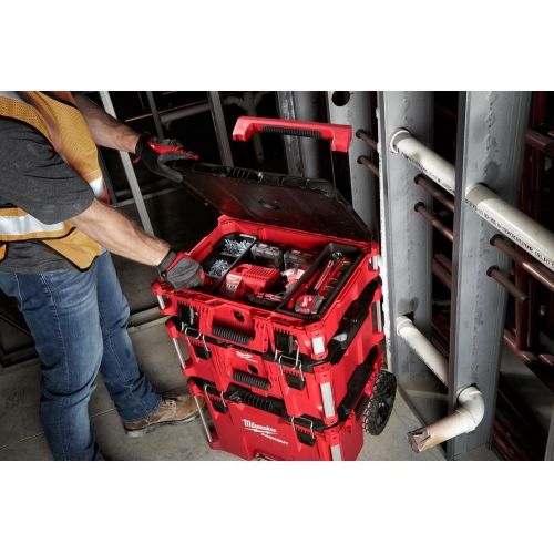  MILWAUKEES Heavy Duty, Versatile And Durable Modular Storage System PACKOUT 22 in.Tool Box By Milwaukee, Interior Organizer Trays, Heavy Duty Latches