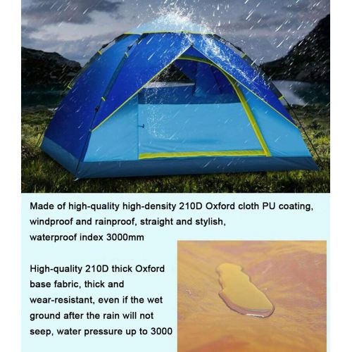  MIMI KING 2 Personen Camping Zelt Einzelschicht Wasserdicht Winddicht Durable Stoff 3 Saison fuer Outdoor Backpacking Angeln Reise Sky Blue
