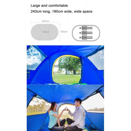  MIMI KING Camping Zelt 2-3 Personen Automatische Instant Einzelschicht Grosse Flaeche Wasserdicht Winddicht Schnelloeffnungswurf Zelt fuer Outdoor