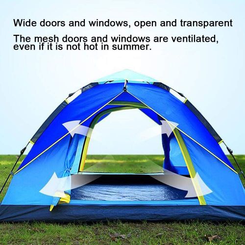  MIMI KING Camping Zelt 2 Person Einzelschicht Atmungsaktiv Komfortable Wasserdichte Einfache Einrichtung fuer Outdoor Wandern Backpacking Reise Blau