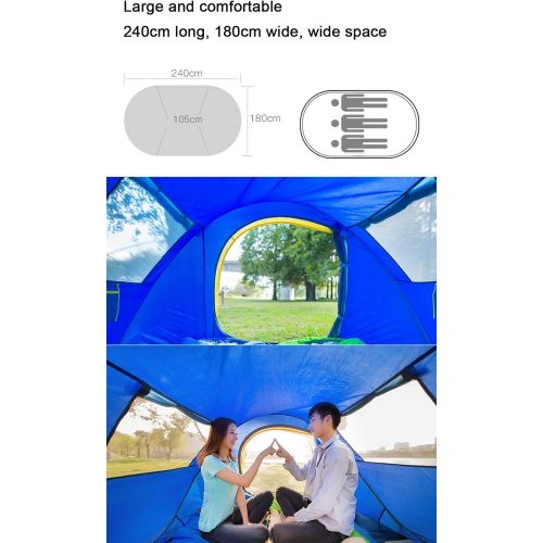  MIMI KING 2-3 Personen Automatische Instant Zelte Wasserdicht Winddicht Atmungsaktiv Popup Zelt mit Tragetasche fuer Outdoor Backpacking, Wandern, Strand