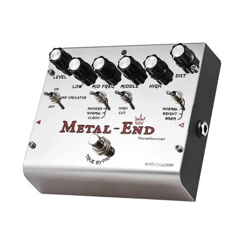 MIMIDI Biyang Distortion Effect Pedal METAL-END King High Gain Built-in Amplifier Simulator EQ With True Bypass Full Metal Shell (King)