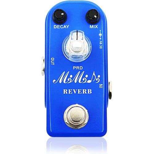  Digital Reverb Pedal - MIMIDI Reverb Mini Pedal with Three Modes, Bass Guitar Effects Pedal Aluminum Alloy Shell True Bypass (M12 Reverb Blue)