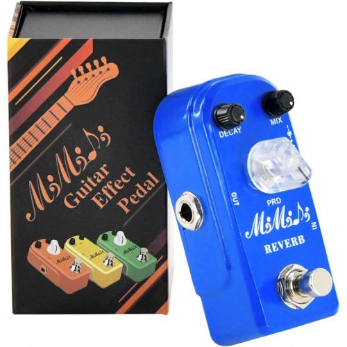  Digital Reverb Pedal - MIMIDI Reverb Mini Pedal with Three Modes, Bass Guitar Effects Pedal Aluminum Alloy Shell True Bypass (M12 Reverb Blue)
