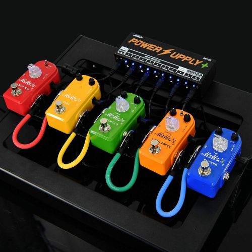 MIMIDI Guitar Mini Fuzz Pedal, Vintage Fuzz Effect with Two Modes, Analog Guitar Effects Pedal Aluminum Alloy Shell True Bypass (M10 FUZZ Yellow)