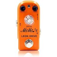 Guitar Overdrive Pedal, MIMIDI Leon Drive Mini Guitar Pedal with Three Modes, Analog Guitar Effects Pedal Aluminum Alloy Shell True Bypass (M16 Leon Drive Orange)