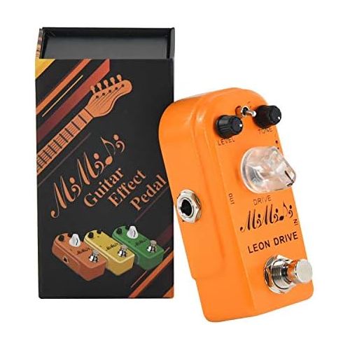  Guitar Overdrive Pedal, MIMIDI Leon Drive Mini Guitar Pedal with Three Modes, Analog Guitar Effects Pedal Aluminum Alloy Shell True Bypass (M16 Leon Drive Orange)