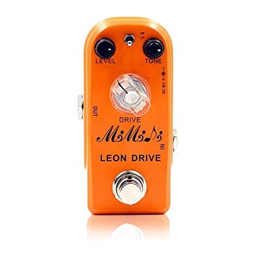  Guitar Overdrive Pedal, MIMIDI Leon Drive Mini Guitar Pedal with Three Modes, Analog Guitar Effects Pedal Aluminum Alloy Shell True Bypass (M16 Leon Drive Orange)