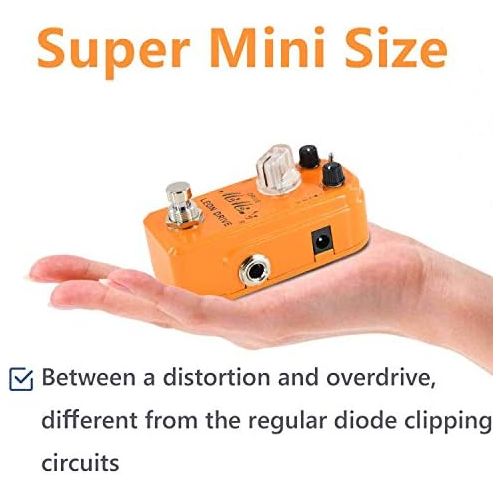  Guitar Overdrive Pedal, MIMIDI Leon Drive Mini Guitar Pedal with Three Modes, Analog Guitar Effects Pedal Aluminum Alloy Shell True Bypass (M16 Leon Drive Orange)