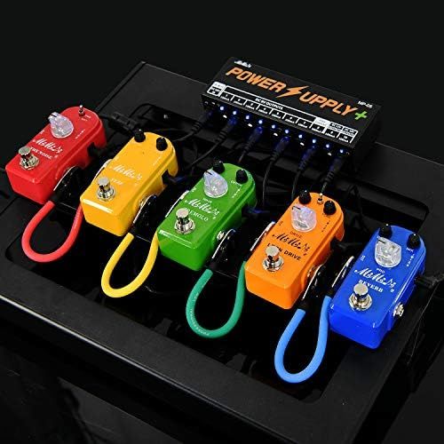  Guitar Overdrive Pedal, MIMIDI Leon Drive Mini Guitar Pedal with Three Modes, Analog Guitar Effects Pedal Aluminum Alloy Shell True Bypass (M16 Leon Drive Orange)