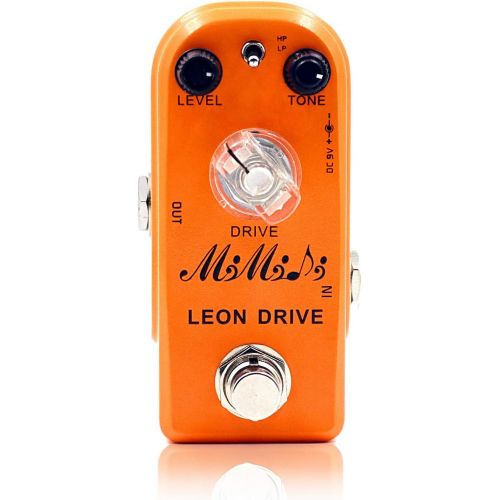  Guitar Overdrive Pedal, MIMIDI Leon Drive Mini Guitar Pedal with Three Modes, Analog Guitar Effects Pedal Aluminum Alloy Shell True Bypass (M16 Leon Drive Orange)