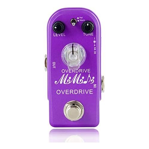  Overdrive Pedal - MIMIDI Mini Overdrive Guitar Pedal Classical Electronic Guitar Effects with True Bypass (315 Overdrive Purple)