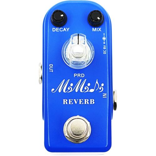  MIMIDI Reverb Guitar Pedal, Digital Plate Reverb for Music Hall and Church,True Bypass, Aluminum Alloy（312）