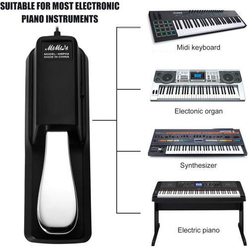  [아마존베스트]MIMIDI Sustain Pedal for Keyboard Yamaha,Roland,Casio,Korg,Behringer,Moog - Universal Piano Foot Pedal