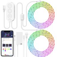 Smart LED Strip Lights, MINGER【Dream Color Changing Light Strip Music Sync】with Brighter 5050 LEDs and Strong Adhesive Tape, Works with Controller and Phone App Waterproof for Indo
