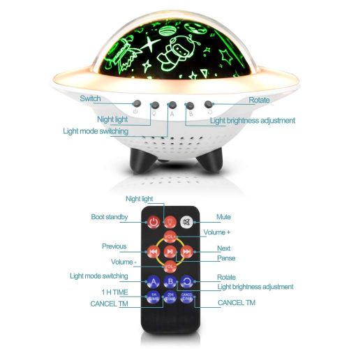  MINGKIDS Space Night Light Projection Lamp, Universe Projector,Baby Sound Machines for Sleeping,Remote Control...