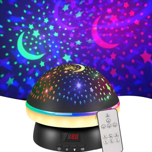  MINGKIDS Timer Star Light Projector with Remote Control,Rotation and 16 Colors Projection Lamp and Sleep Light,Christmas Easter Birthday Gifts for Kids, Boys Girls Gifts,Toys for 1-8 Year O